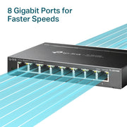 TP-Link TL-SG108E 8-Port Gigabit Easy Smart Switch | Metal Case - IT Supplies Ltd