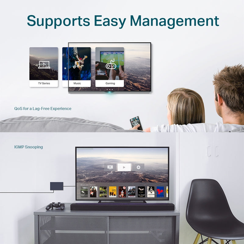 TP-Link TL-SG108E 8-Port Gigabit Easy Smart Switch | Metal Case - IT Supplies Ltd