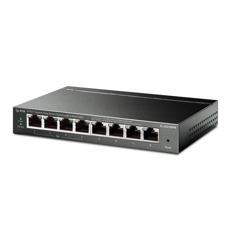 TP-Link TL-SG108PE 8-Port Gigabit PoE+ Smart Switch (64W) - IT Supplies Ltd