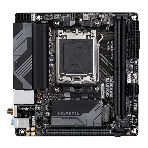 Gigabyte B650I AX DDR5 Motherboard, AMD Ryzen 7000 AM5, Mini ITX, 1 x PCI Express x16 slot, supporting PCIe 4.0 and running at x16, Realtek 2.5GbE LAN, HDMI/DisplayPort - IT Supplies Ltd
