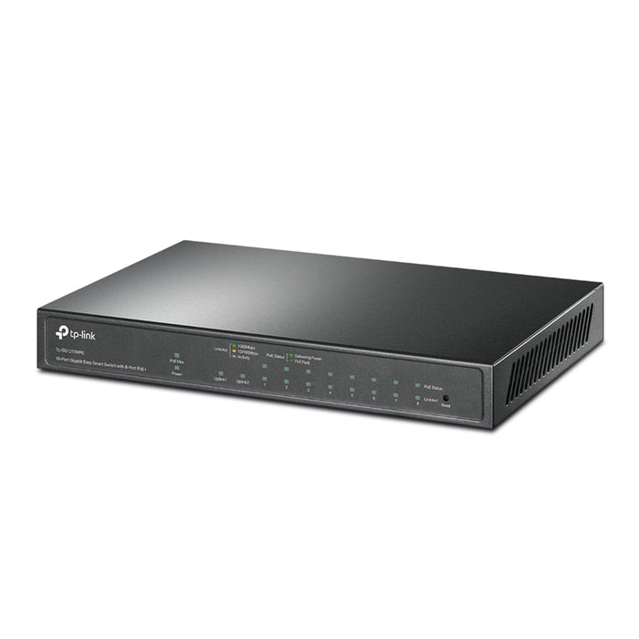 TP-Link TL-SG1210MPE 10-Port Gigabit PoE+ Smart Switch – 123W, Metal