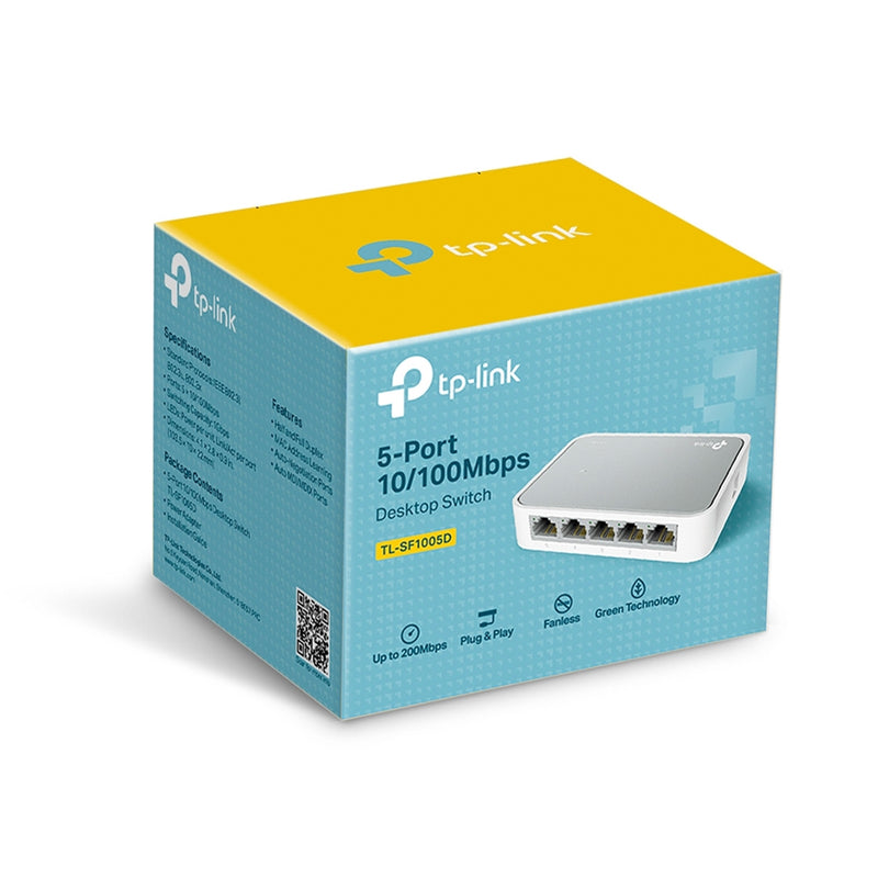 TP-Link SOHO TL-SF1005D 5-Port 10/100Mbps Desktop Switch – Plug & Play - IT Supplies Ltd