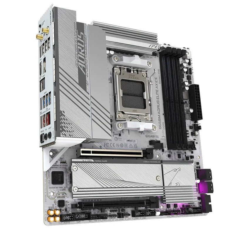 Gigabyte B650M AORUS ELITE AX ICE, AM5, DDR5, Wi-Fi 6E, USB-C - IT Supplies Ltd