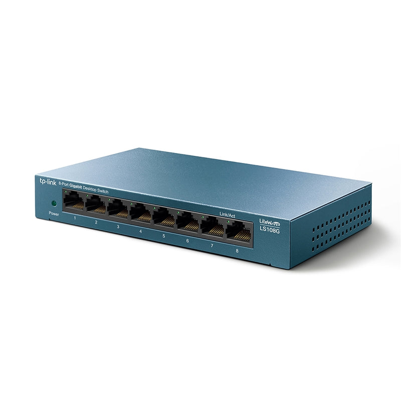 TP-Link LiteWave LS108G 8-Port 10/100/1000Mbps Desktop Network Switch - IT Supplies Ltd
