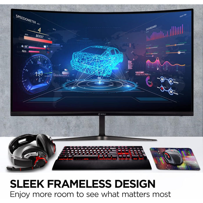 Viewsonic Omni VX3218C-2K 32 Inch Curved Gaming Monitor, QHD, 165Hz, Freesync, 2xHDMI, DisplayPort, 1ms VESA, Speakers - IT Supplies Ltd