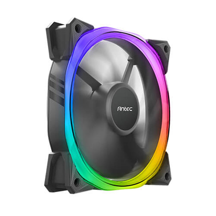 Antec Fusion 120mm ARGB 3 Fan Pack, Black, 3x120mm ARGB Fans, Upto 2000RPM, 57.93CFM Airflow, 31.24dB Max, 4-pin PWM 3-pin LED - IT Supplies Ltd