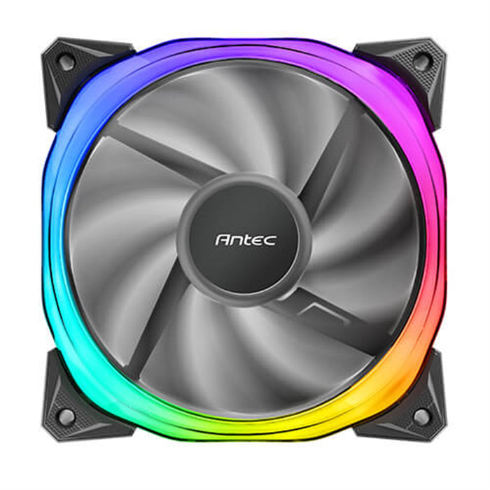 Antec Fusion 120mm ARGB 3 Fan Pack, Black, 3x120mm ARGB Fans, Upto 2000RPM, 57.93CFM Airflow, 31.24dB Max, 4-pin PWM 3-pin LED - IT Supplies Ltd