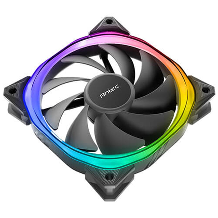 Antec Fusion 120mm ARGB 3 Fan Pack, Black, 3x120mm ARGB Fans, Upto 2000RPM, 57.93CFM Airflow, 31.24dB Max, 4-pin PWM 3-pin LED - IT Supplies Ltd