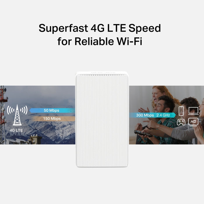 Mercusys MB110-4G 300Mbps 4G LTE Router – Wireless N, Nano SIM