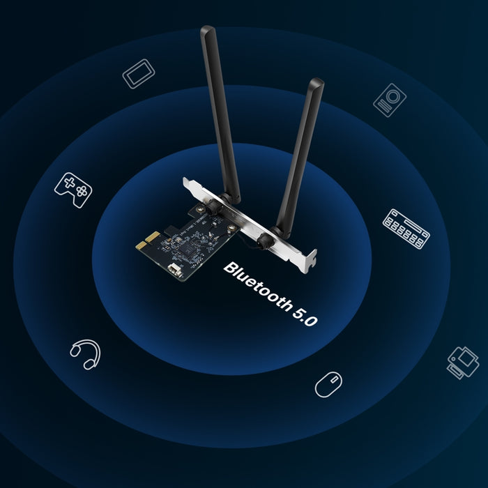 Mercusys MA30E AC1200 Wi-Fi + Bluetooth PCIe Adapter – High Speed