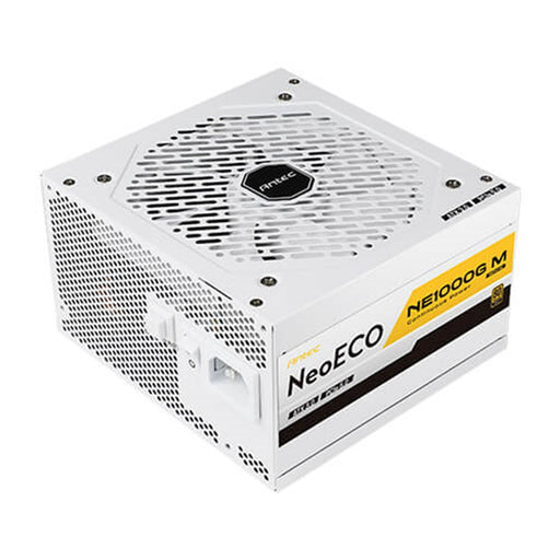 Antec NE1000G M, White, PCIe 5.0 Ready, Fully Modular, 80PLUS Gold, Single Rail, 83A, 120mm FDB Fan, ATX3.0 PSU - IT Supplies Ltd