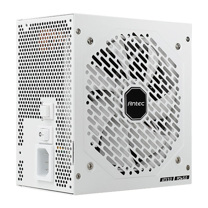 Antec NE1000G M, White, PCIe 5.0 Ready, Fully Modular, 80PLUS Gold, Single Rail, 83A, 120mm FDB Fan, ATX3.0 PSU - IT Supplies Ltd