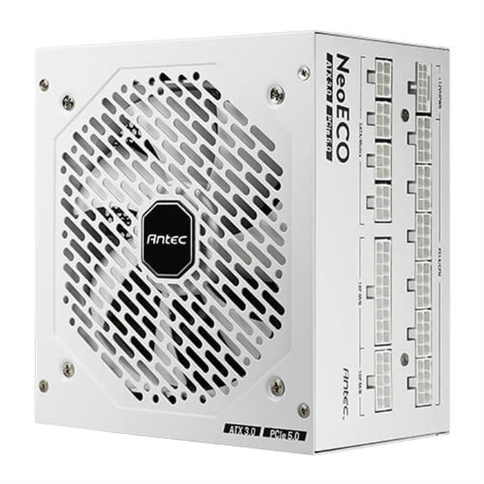 Antec NE1000G M, White, PCIe 5.0 Ready, Fully Modular, 80PLUS Gold, Single Rail, 83A, 120mm FDB Fan, ATX3.0 PSU - IT Supplies Ltd