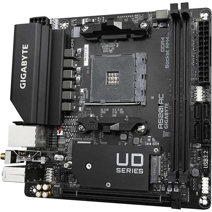 Gigabyte A520I AC Mini-ITX | AM4, DDR4, PCIe 3.0, Wi-Fi, RGB
