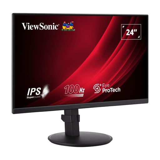 Viewsonic VA2408-HDJ 24 Inch IPS Monitor, Full HD, 100Hz, 5ms, VGA, HDMI, Display Port, Height Adjust, Pivot, Swivel, Int PSU, VESA - IT Supplies Ltd