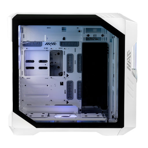 Cooler Master HAF 700 EVO Case, White, Full Tower, 4 x USB 3.2 Gen 1 Type-A, 1 x USB 3.2 Gen 2 Type-C, Tempered Glass Side Window Panel, Edge Lit Front Intake Blades with IRIS Customisable LCD Assistant - IT Supplies Ltd