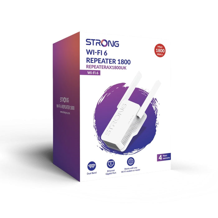 Strong REPEATERAX1800UK AX1800 WI-FI Range Extender/Repeater - IT Supplies Ltd