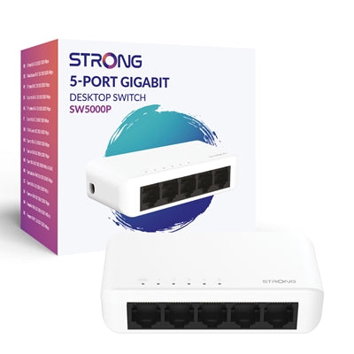 Strong SW5000PUK 5 Port Gigabit Switch (Plastic) - IT Supplies Ltd