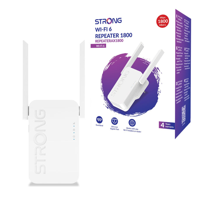 Strong REPEATERAX1800UK AX1800 WI-FI Range Extender/Repeater - IT Supplies Ltd