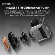 DeepCool Mystique 240 Liquid CPU Cooler – LCD Screen, ARGB, 240mm AIO - IT Supplies Ltd