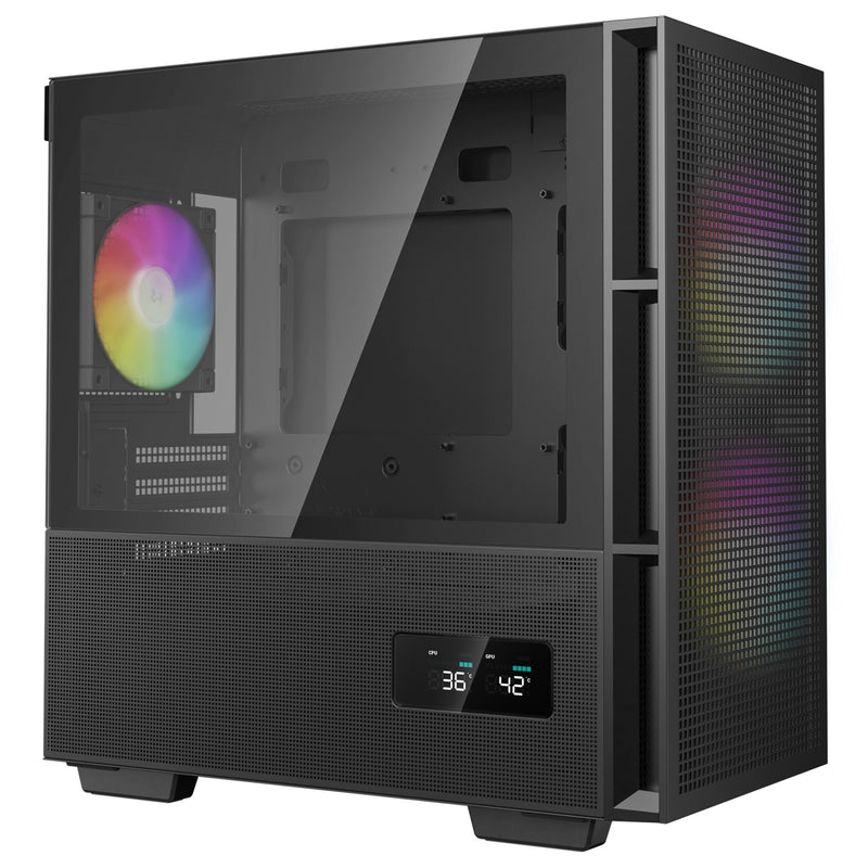 DeepCool CH360 Digital ARGB Airflow Micro ATX Gaming Case Black