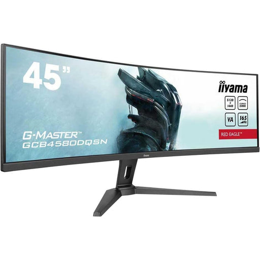 iiyama G-Master GCB4580DQSN Red Eagle 44.5 Inch UltraWide Curved Gaming Monitor, VA, 165Hz, 0.8ms, Freesync, DQHD, HDMI, Displayport, USB Hub, Speakers, Int PSU, Height Adjust, VESA - IT Supplies Ltd