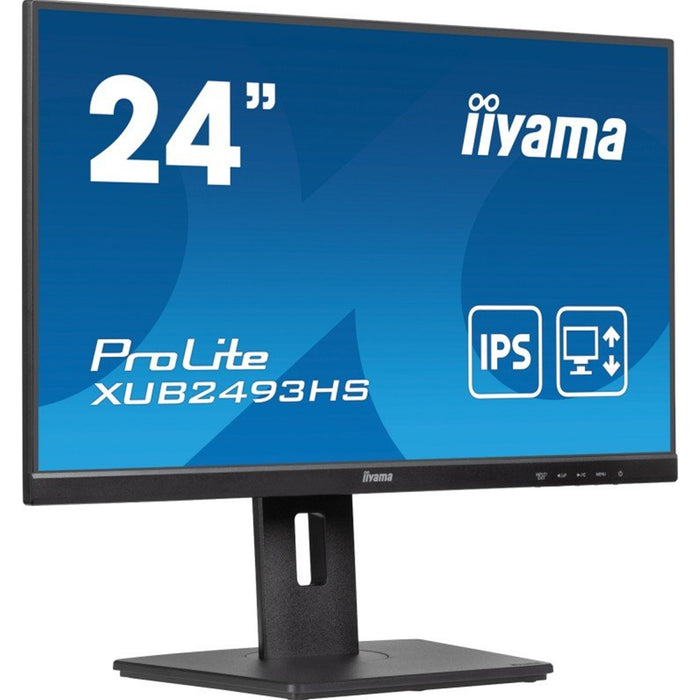 iiyama Prolite XU2493HS-B6 24 inch IPS Monitor, Full HD, 1ms, HDMI, DisplayPort, 100Hz, Speakers, Black, Internal PSU, VESA - IT Supplies Ltd