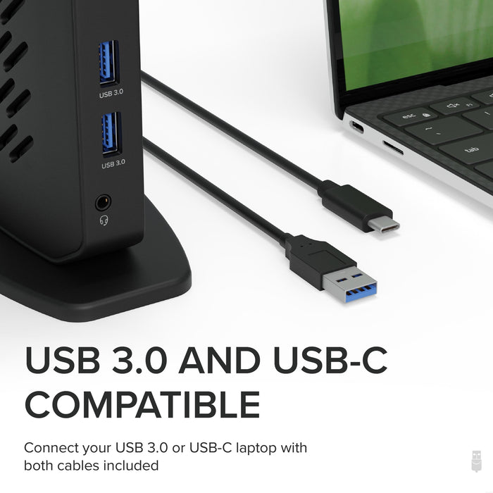 Plugable UD-6950Z Dual 4K Dock | USB-A/USB-C | DisplayLink Certified