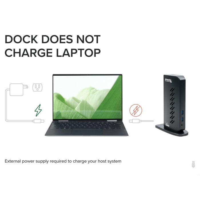Plugable UD-6950Z Dual 4K Dock | USB-A/USB-C | DisplayLink Certified