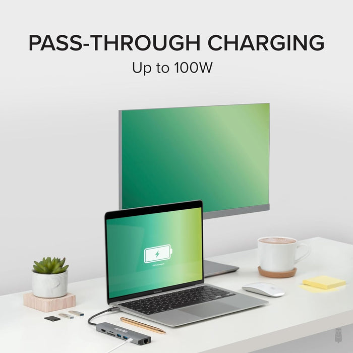 Plugable USB-C 7-in-1 Hub | HDMI & Ethernet | Portable