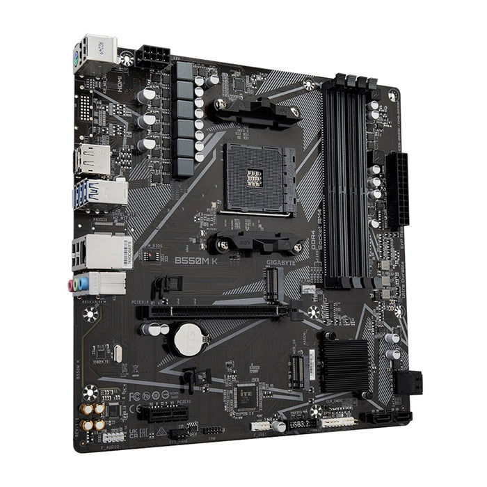 Gigabyte B550M K Ultra Durable AMD AM4 Socket Motherboard, Micro-ATX, 4x DDR4 Slots, 2x M.2 Sockets, GbE LAN, 1x DisplayPort / 1x HDMI Port - IT Supplies Ltd