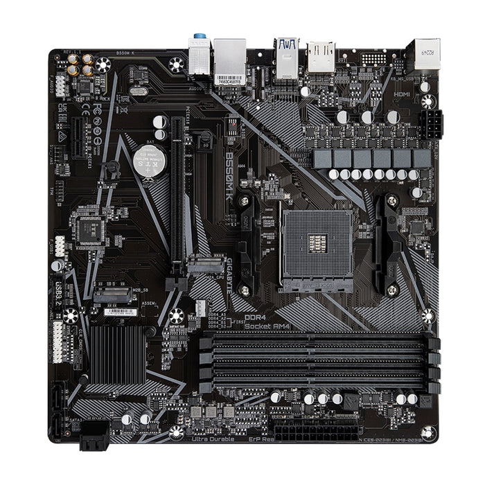 Gigabyte B550M K Ultra Durable AMD AM4 Socket Motherboard, Micro-ATX, 4x DDR4 Slots, 2x M.2 Sockets, GbE LAN, 1x DisplayPort / 1x HDMI Port - IT Supplies Ltd