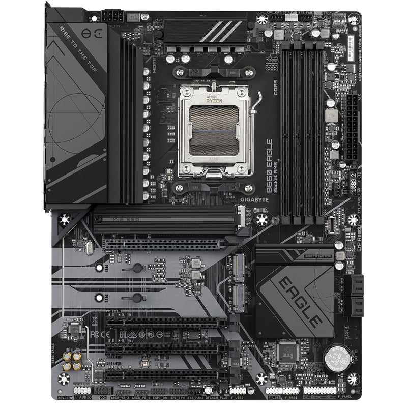 Gigabyte B650 EAGLE AMD AM5 Socket Motherboard, ATX, 4x DDR5 Slots, 3x M.2 Sockets, 2x USB-C Port, Fitted I/O Shield, GbE LAN, 1x DisplayPort / 1x HDMI Port - IT Supplies Ltd