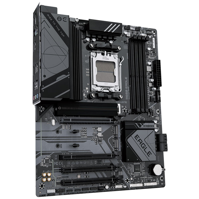 Gigabyte B650 EAGLE AMD AM5 Socket Motherboard, ATX, 4x DDR5 Slots, 3x M.2 Sockets, 2x USB-C Port, Fitted I/O Shield, GbE LAN, 1x DisplayPort / 1x HDMI Port - IT Supplies Ltd