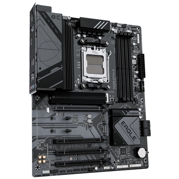 Gigabyte B650 EAGLE AMD AM5 Socket Motherboard, ATX, 4x DDR5 Slots, 3x M.2 Sockets, 2x USB-C Port, Fitted I/O Shield, GbE LAN, 1x DisplayPort / 1x HDMI Port - IT Supplies Ltd