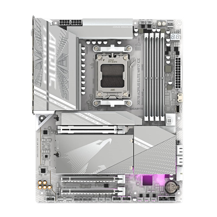 Gigabyte X870 AORUS ELITE WIFI7 ICE | AM5, DDR5, PCIe 5.0, USB4