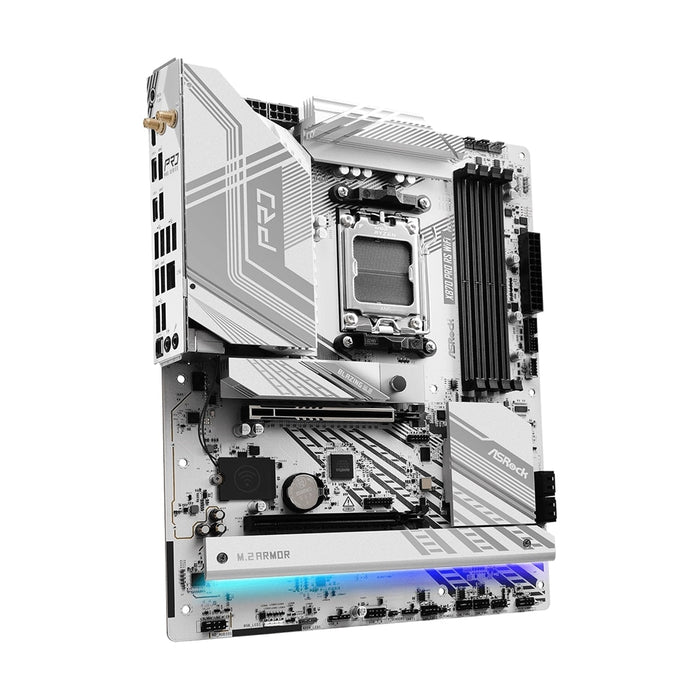 ASRock X870 PRO RS WIFI AMD AM5 Socket Motherboard, ATX, 4x DDR5 Slots, 3x M.2 Sockets, 3x USB-C Port, Fitted I/O Shield, 2.5GbE LAN, Wi-Fi 7, 1x HDMI Port / 2x USB-C (USB4) - IT Supplies Ltd