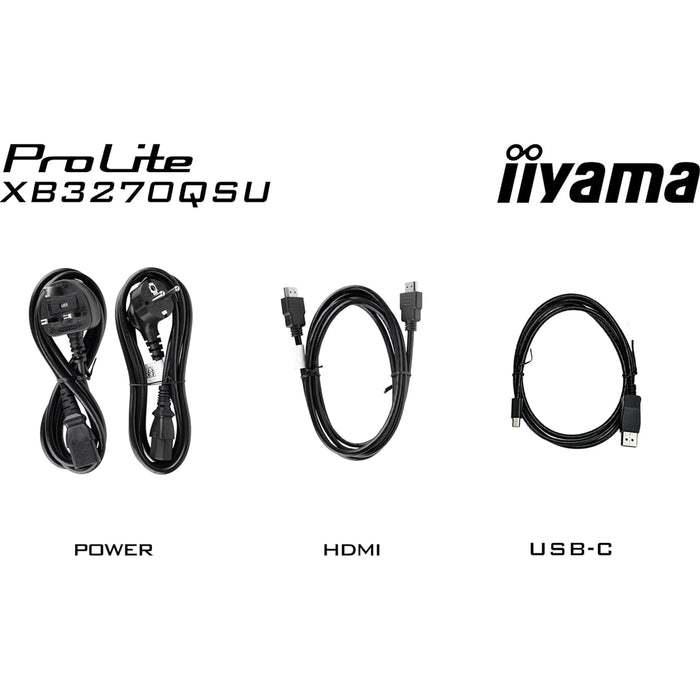 iiyama ProLite XB3270QSU-B1 32” WQHD IPS Monitor – 100Hz, USB Hub