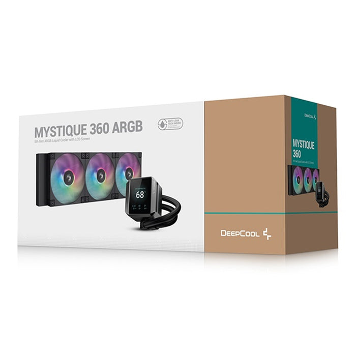 DeepCool Mystique 360 CPU Cooler, ARGB, Personalized Cooling with 2.8" TFT LCD Screen and Enhanced Pump Performance, 5 year warranty - IT Supplies Ltd
