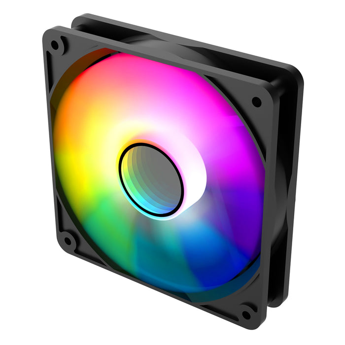 CiT Halo 120mm Infinity ARGB Black Fan – PWM, Quiet, High Airflow