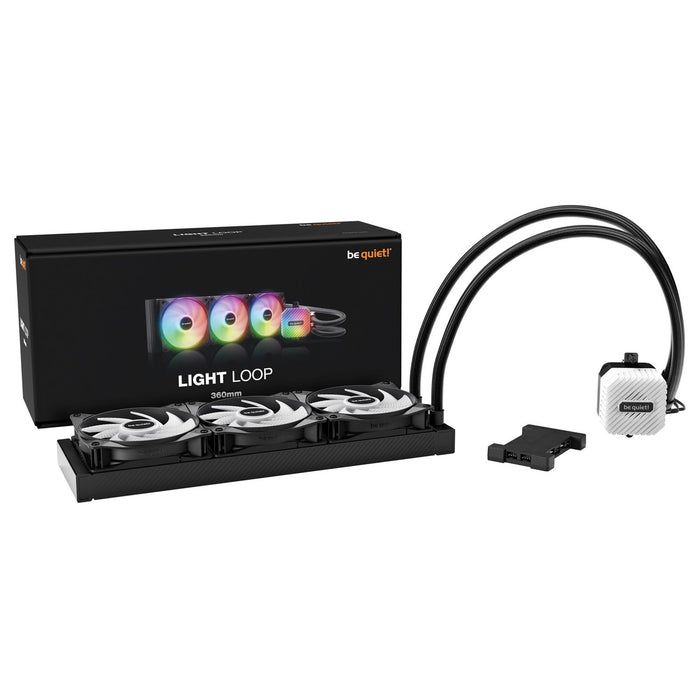 be quiet! Light Loop 360mm AIO Liquid Cooler - High-Performance ARGB All-in-One Water Cooling System with Triple Light Wings LX PWM Fans - IT Supplies Ltd