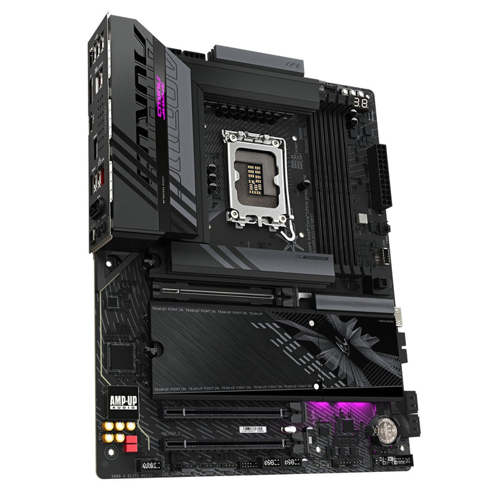 Gigabyte Z890 AORUS ELITE WIFI7 Intel 1851 Socket Motherboard, ATX, 4x DDR5 Slots, 4x M.2 Sockets, 2x USB-C Port, Fitted I/O Shield, 2.5GbE LAN, Wi-Fi 7, 1x DisplayPort / 1x HDMI / 1x USB-C (USB4) - IT Supplies Ltd