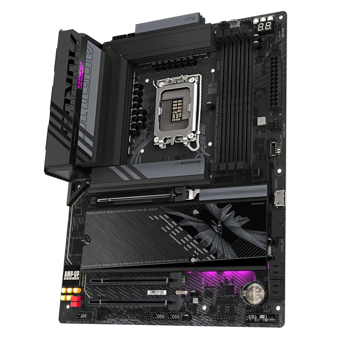 Gigabyte Z890 AORUS ELITE WIFI7 Intel 1851 Socket Motherboard, ATX, 4x DDR5 Slots, 4x M.2 Sockets, 2x USB-C Port, Fitted I/O Shield, 2.5GbE LAN, Wi-Fi 7, 1x DisplayPort / 1x HDMI / 1x USB-C (USB4) - IT Supplies Ltd