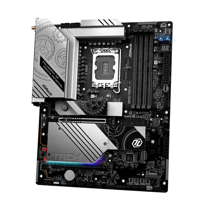 ASRock Z890 TAICHI LITE Intel 1851 Socket Motherboard, ATX, 4x DDR5 Slots, 6x M.2 Sockets, 3x USB-C Port, Fitted I/O Shield, 5GbE LAN, Wi-Fi 7, 1x HDMI Port / 2x USB-C (USB4) - IT Supplies Ltd