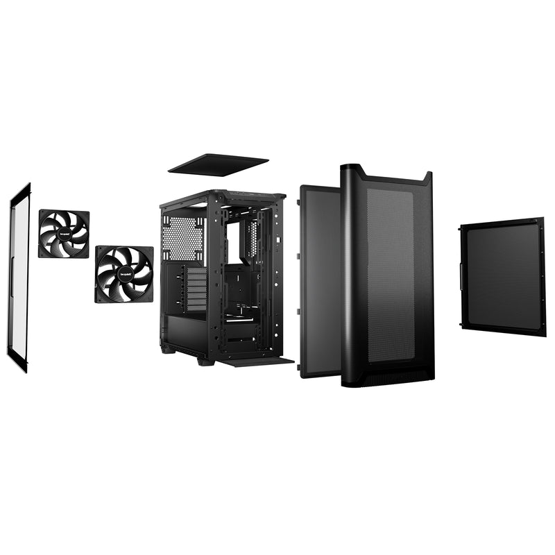 be quiet! Pure Base 501 Airflow Black | Mid-Tower Silent Cooling USB-C - IT Supplies Ltd