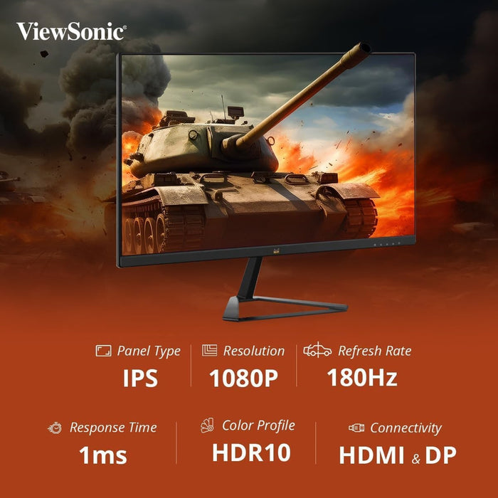 ViewSonic OMNI VX2779-HD-PRO 27" IPS Gaming Monitor, 180Hz, 1ms