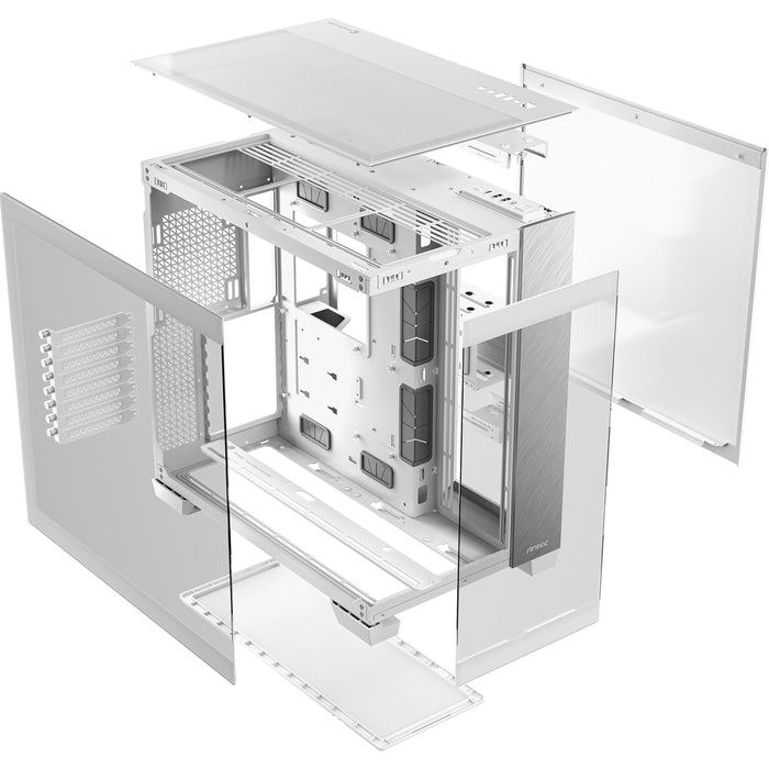 Antec Constellation C8 Full Tower PC Case, Aluminium White, Vertical Cooling