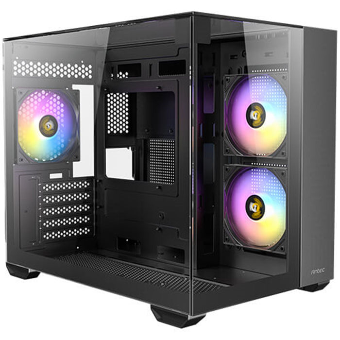 Antec CX600M Trio ARGB Case – 3 Glass Panels, 3 ARGB Fans, mATX