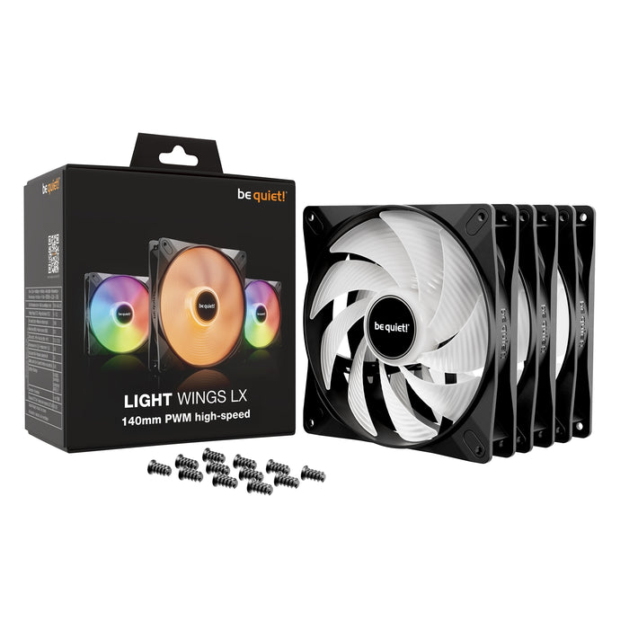be quiet! Light Wings LX 140mm ARGB Fans – Silent, High Airflow