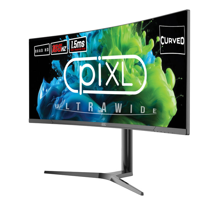 piXL CM34C7 34" Ultrawide Gaming Monitor – 165Hz, USB-C, RGB